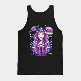 Galactic Anime Celestial Princess Manga Girl Goth Tank Top